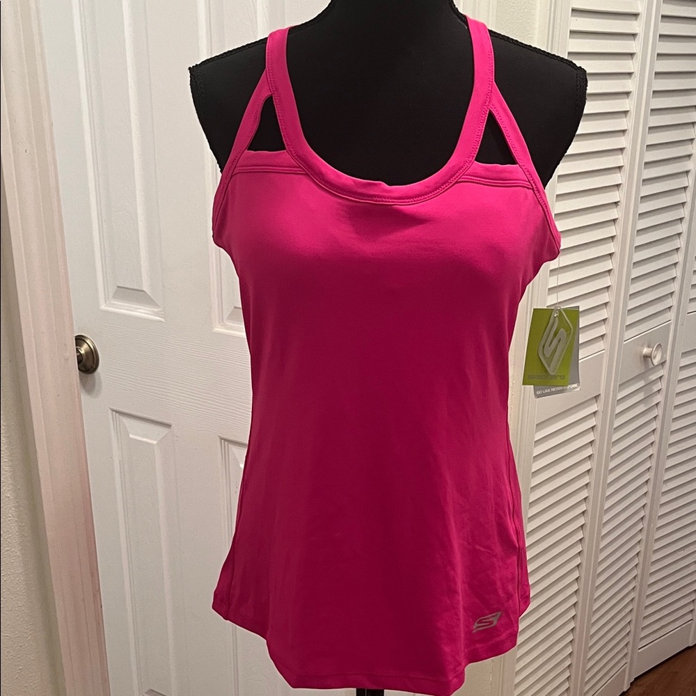 Skechers Vibrant Pink Athletic Bra Tank Top